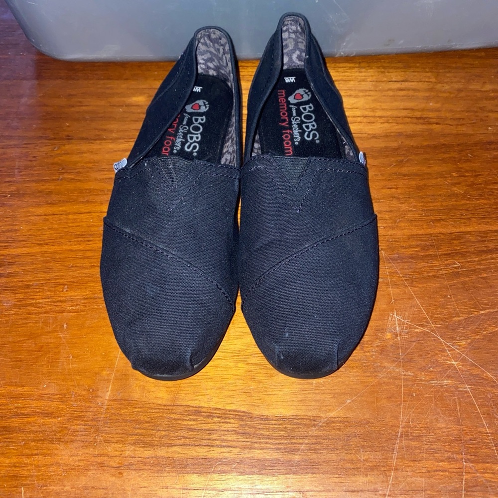 Bobs slip on black shoes